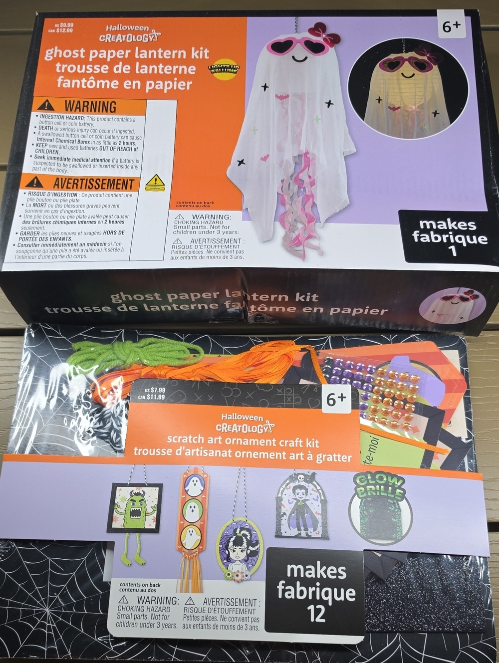 Halloween Ghost Paper Lantern Kit And Scratch Ornament Kit
